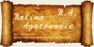 Malina Agatonović vizit kartica